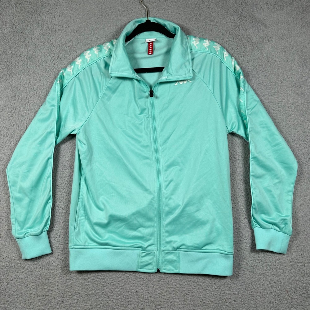 Kappa Banda Anniston Track Jacket Mens's M Mint Green Aqua Full Zip‎ Omini Logo